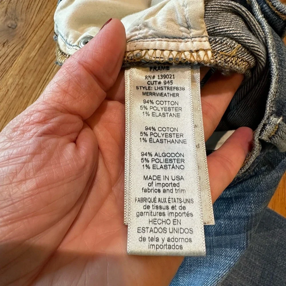 Frame Women’s Le High Straight Leg‎ Merriweather Distressed Denim Jeans